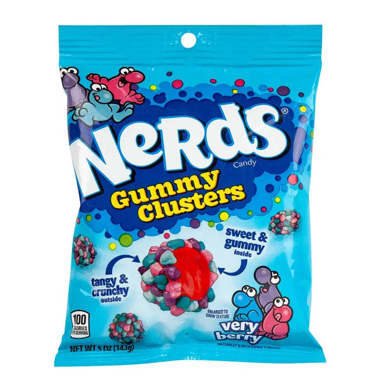 NERDS CLUSTERS VERY BERRY 5 OZ PEG BAG: Default Title