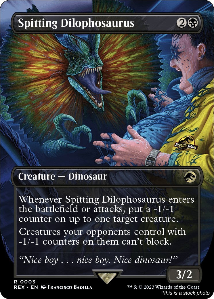 Spitting Dilophosaurus (Borderless)