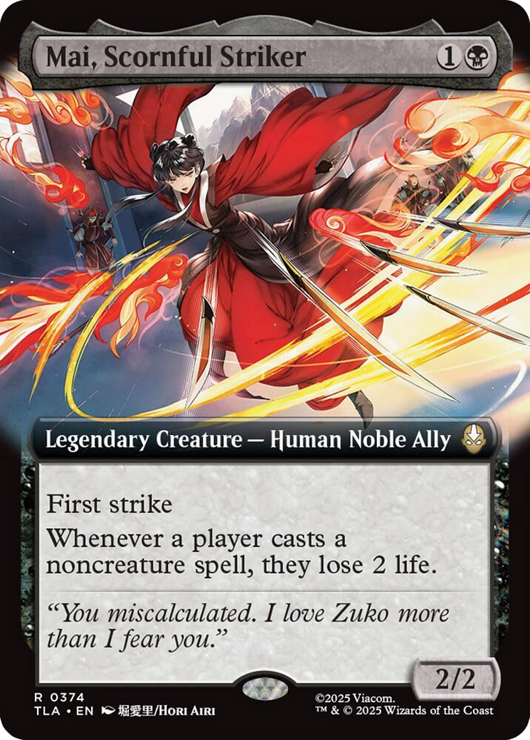 Mai, Scornful Striker (Extended Art) [Avatar: The Last Airbender]