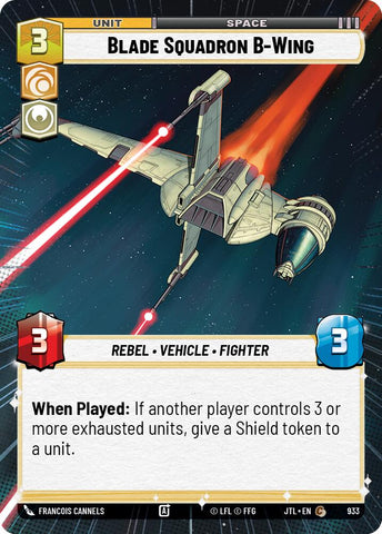 Blade Squadron B-Wing (933) (Hyperspace Foil) (933) [Jump to Lightspeed]
