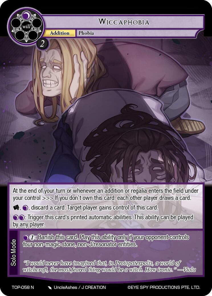 Wiccaphobia (TOP-058 R) [Ten Oaths of Protopaterpolis' War]