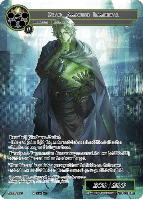 Brad, Amnesic Immortal (MC08-006) [Alice Origin Memoria Cards]