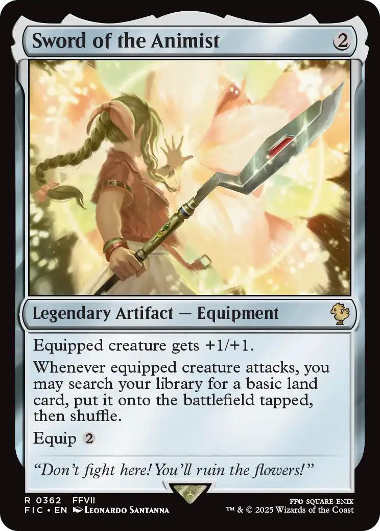 Sword of the Animist (Surge Foil) [FINAL FANTASY Commander]
