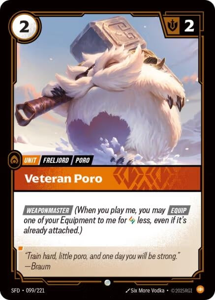 Image for Veteran Poro (099/221) (SPF) - Riftbound: League of Legends Trading Card Game