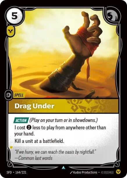 Image for Drag Under (164/221) (SPF) - Riftbound: League of Legends Trading Card Game