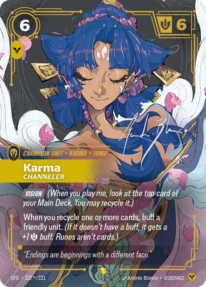 Image for Karma - Channeler (Signature) (237*/221) (SPF) - Riftbound: League of Legends Trading Card Game
