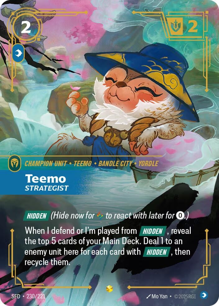Image for Teemo - Strategist (Overnumbered) (230/221) (SPF) - Riftbound: League of Legends Trading Card Game
