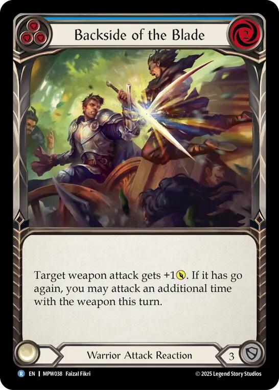 Backside of the Blade (Blue) [MPW038] (Mastery Pack Warrior)  Rainbow Foil