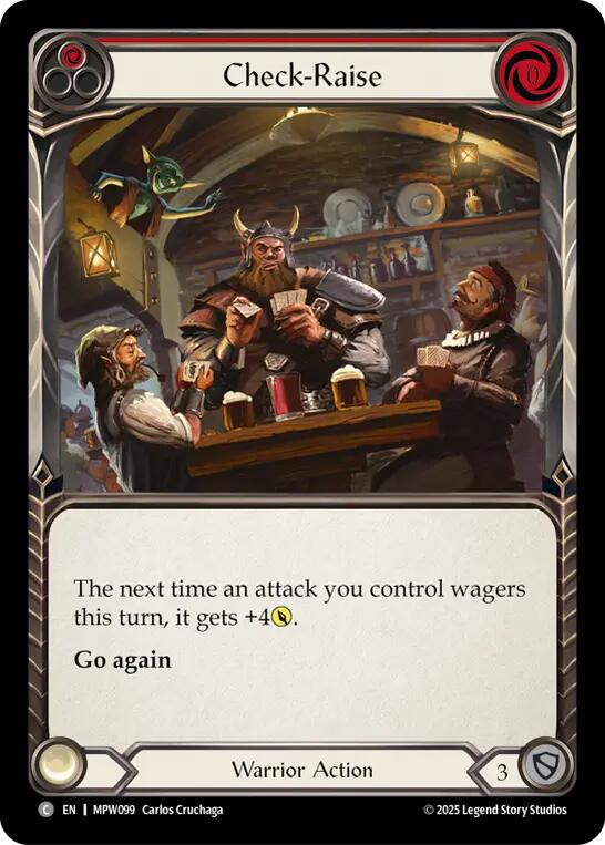 Check-Raise (Red) [MPW099] (Mastery Pack Warrior)  Rainbow Foil