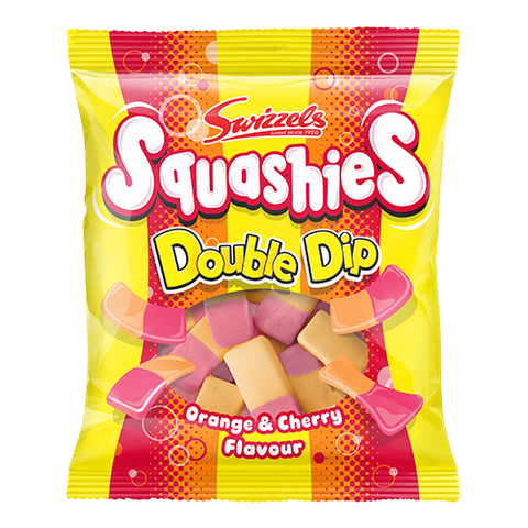 Swizzels Double Dip Squashies Orange /Cherry