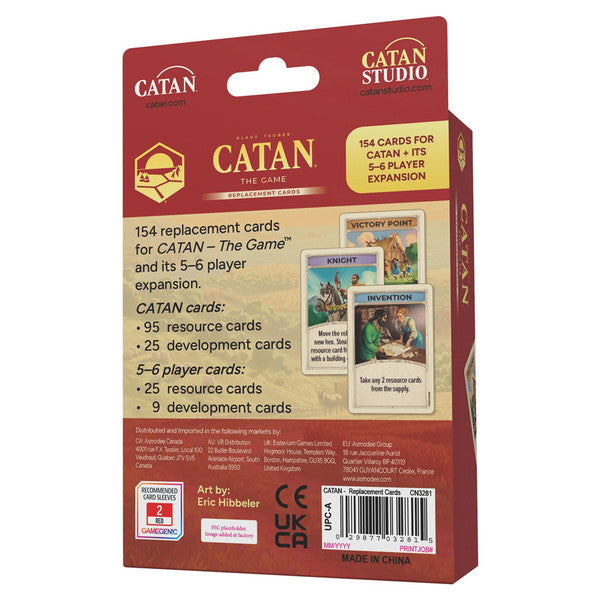 Catan: 6th Edition Replacement Cards