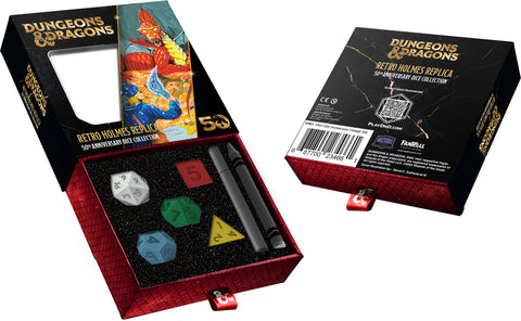 FanRoll: D&D 50th Anniversary - Holmes Retro Replica Polyhedral Dice Set