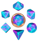 FanRoll: 7CT 10mm Mini Purple & Teal Polyhedral Dice Set