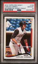 2014 TOPPS PRO DEBUT CARLOS CORREA NO NMBR ON JERSEY FRONT