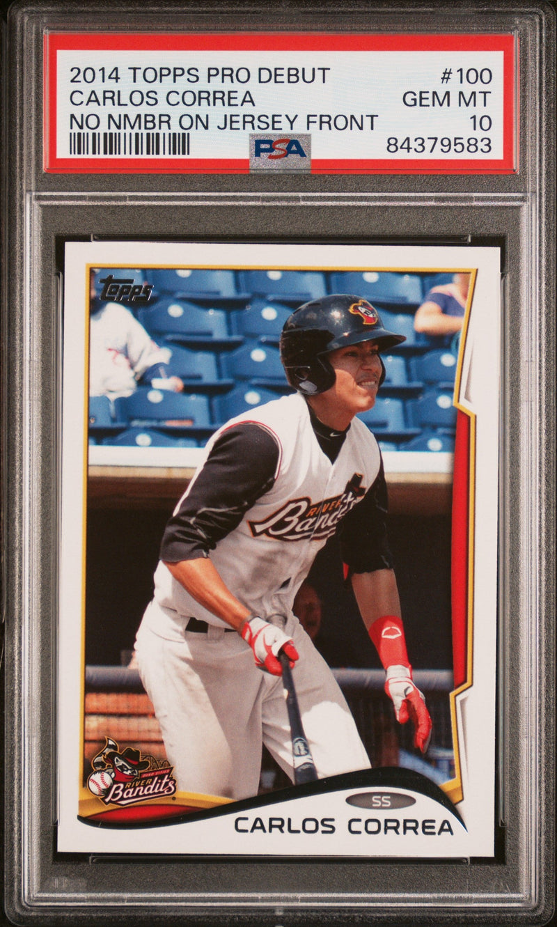 2014 TOPPS PRO DEBUT CARLOS CORREA NO NMBR ON JERSEY FRONT