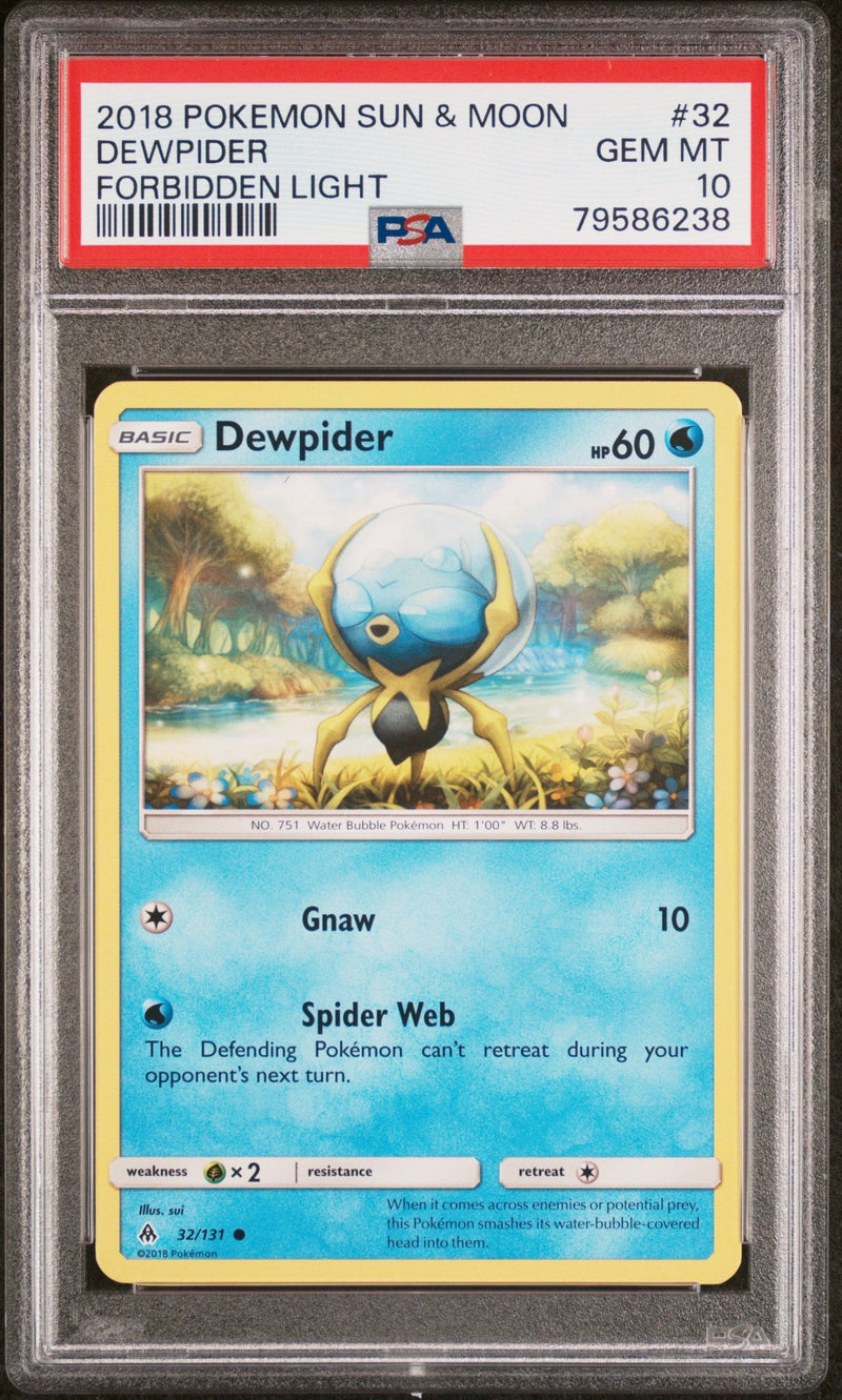 2018 POKEMON SUN & MOON FORBIDDEN LIGHT DEWPIDER