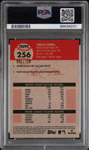 2022 TOPPS CHROME PLATINUM CARLOS CORREA RED ATOMIC REF 256 PSA 10