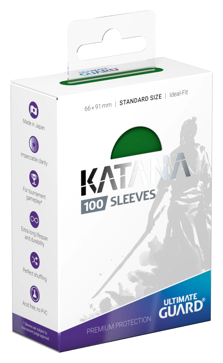 KATANA SLEEVES: STANDARD SIZE GREEN (100CT)