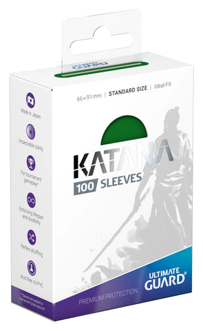 KATANA SLEEVES: STANDARD SIZE GREEN (100CT)