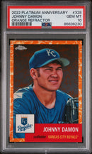 2022 TOPPS CHROME PLATINUM JOHNNY DAMON ORANGE REFRACTOR