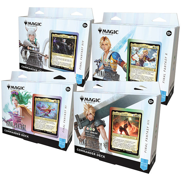 MTG: Universes Beyond- Final Fantasy Commander Deck, Collector Edition Display (4 decks)