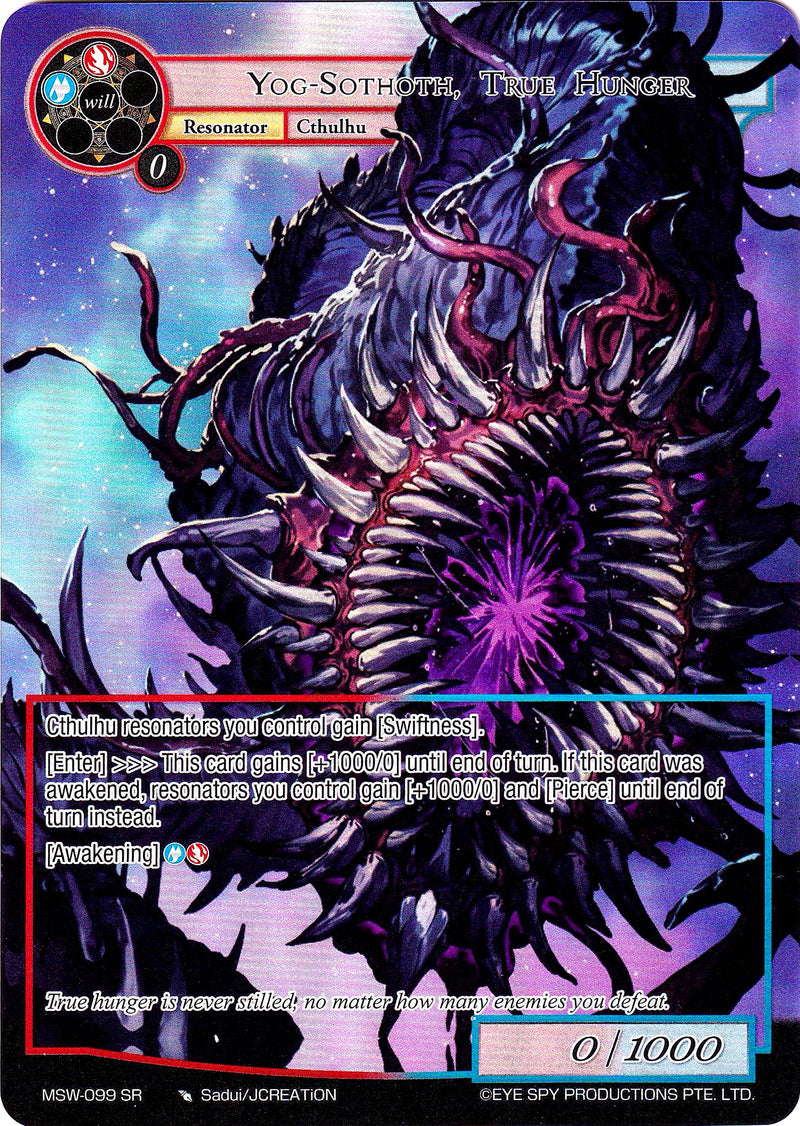 Yog-Sothoth, True Hunger (Full Art) (MSW-099) [The Magic Stone War - Zero]