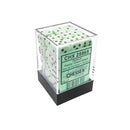 Chessex: Opaque Pastel Green/Black 12mm d6 Dice Block (36 Dice)