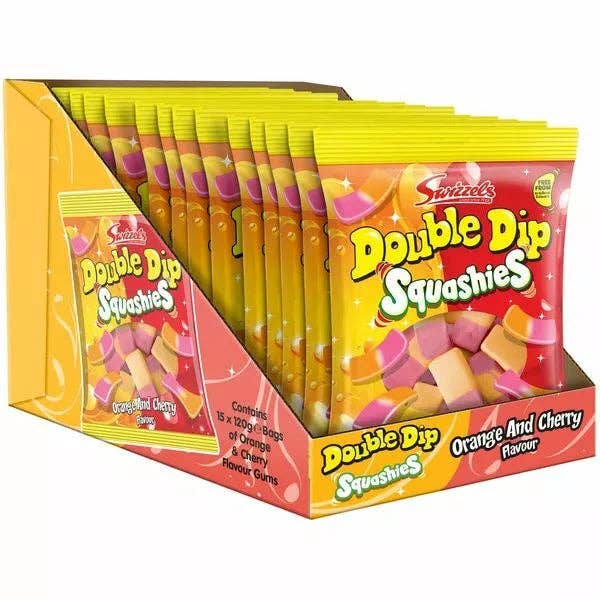 Swizzels Double Dip Squashies Orange /Cherry