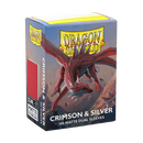Dragon Shield: Standard 100ct Sleeves - Crimson & Silver (Dual Matte)