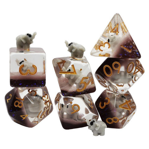 7-Set Elephant Transluscent Bown with grey