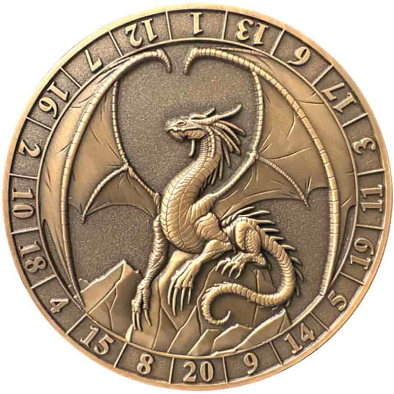 GOLIATH COINS: DICE COIN D20: LAWFUL GOLD DRAGON