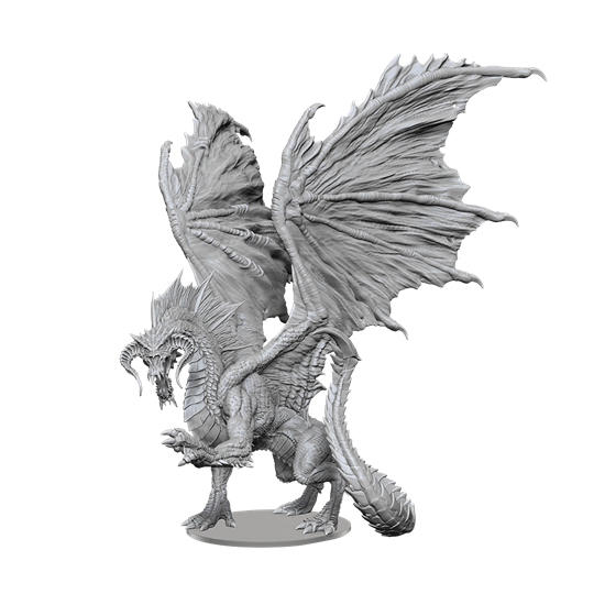 D&D Icons of the Realms: Unpainted Adult Black Dragon