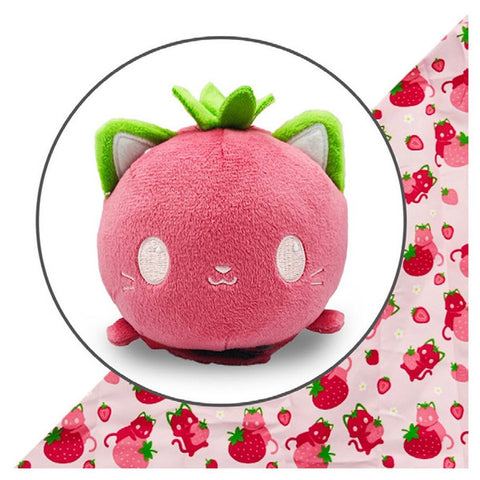 Plushie Tote: Pink Strawberry Cat