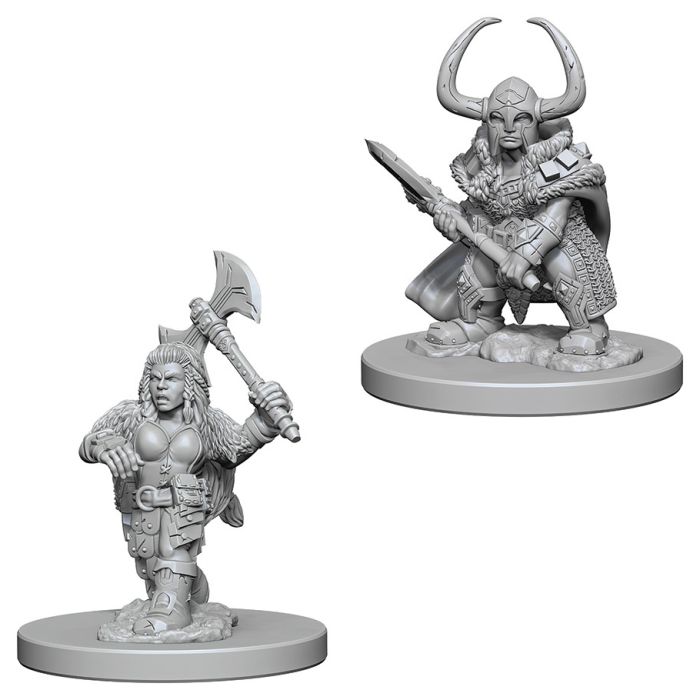 D&D: Nolzur's Marvelous Minis: Dwarf Female Barbarian W4 (Unpainted)